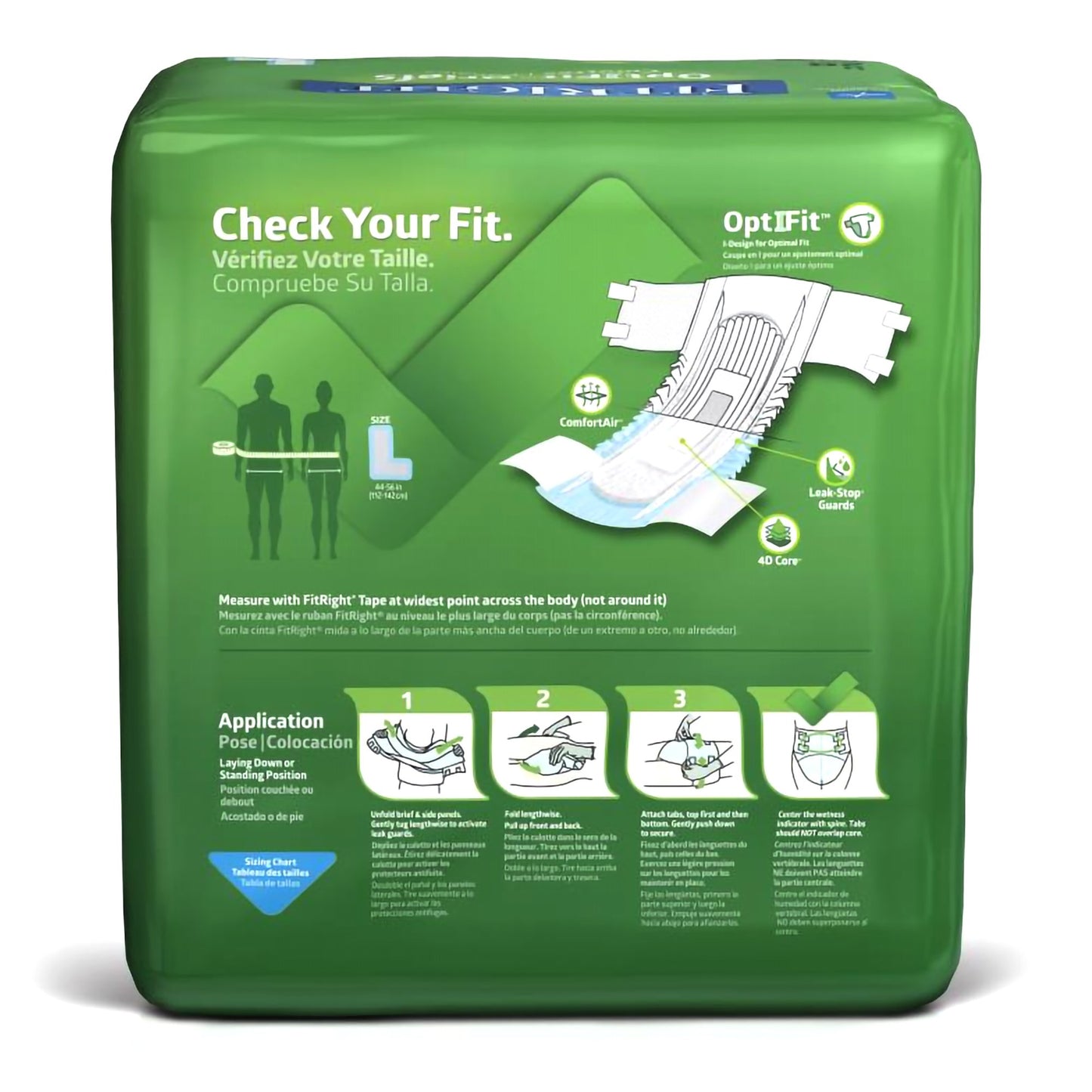 BRIEF, CLOTH LIKE FITPLUS LG 48-58"