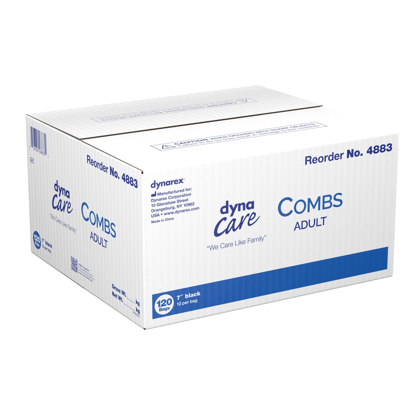 COMB, HAIR BLK 7"