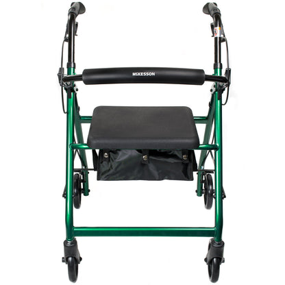 WALKER, ROLLATOR LTWT FOLDINGALUM W/6" WHLS GRN 300LB