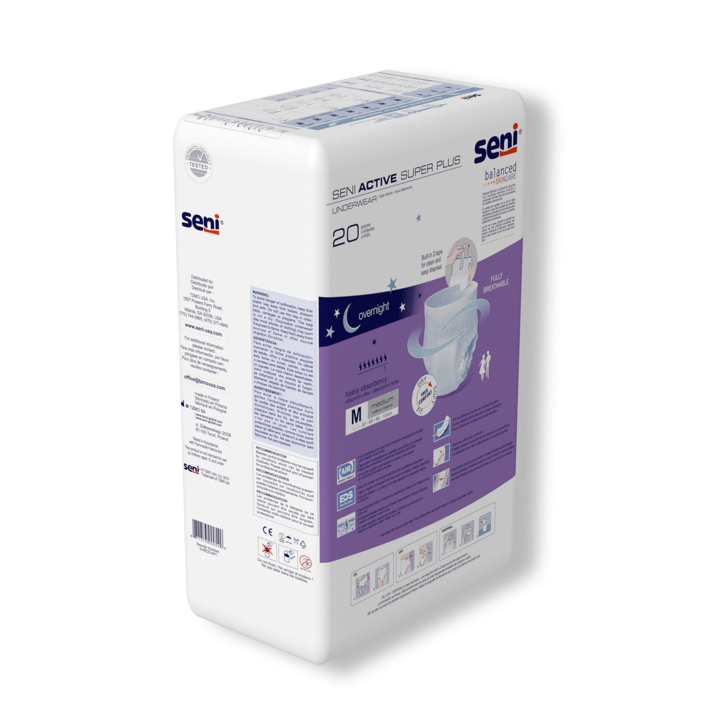 UNDERWEAR, INCONT ACTIVE SUPER+ MED 31"-43"