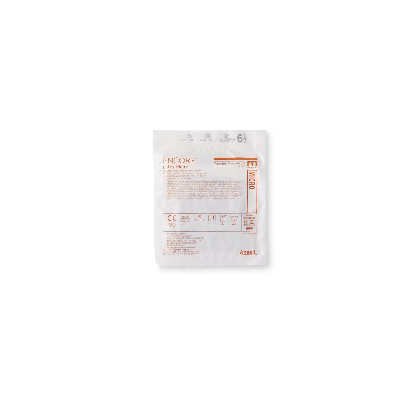 GLOVE, SURG LTX 6.5 STR2 SMTH