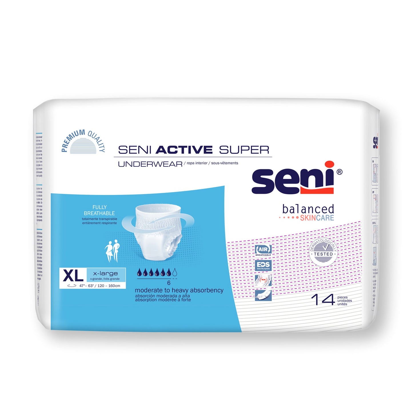 UNDERWEAR, INCONT ACTIVE SUPERXLG 47"-63"