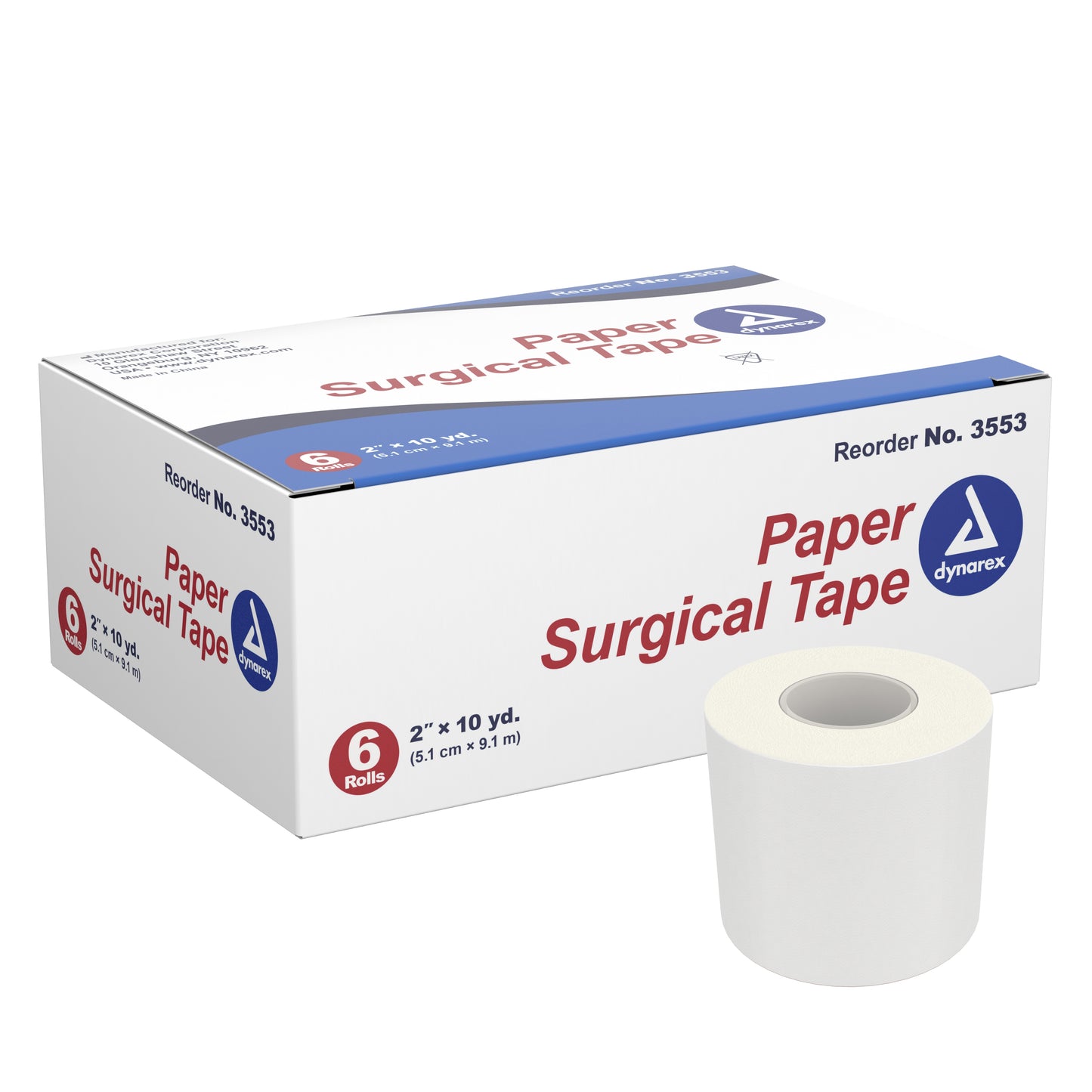 TAPE, SURGICAL PAPER 2"X10YDS6/BX 12BX/CS) DYNREX