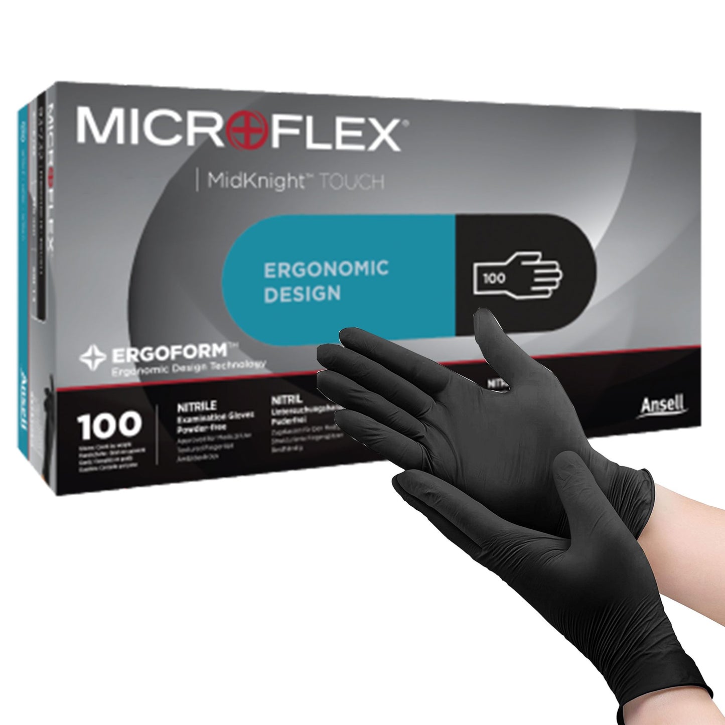 GLOVE, EXAM NTRL LG N/S BLK
