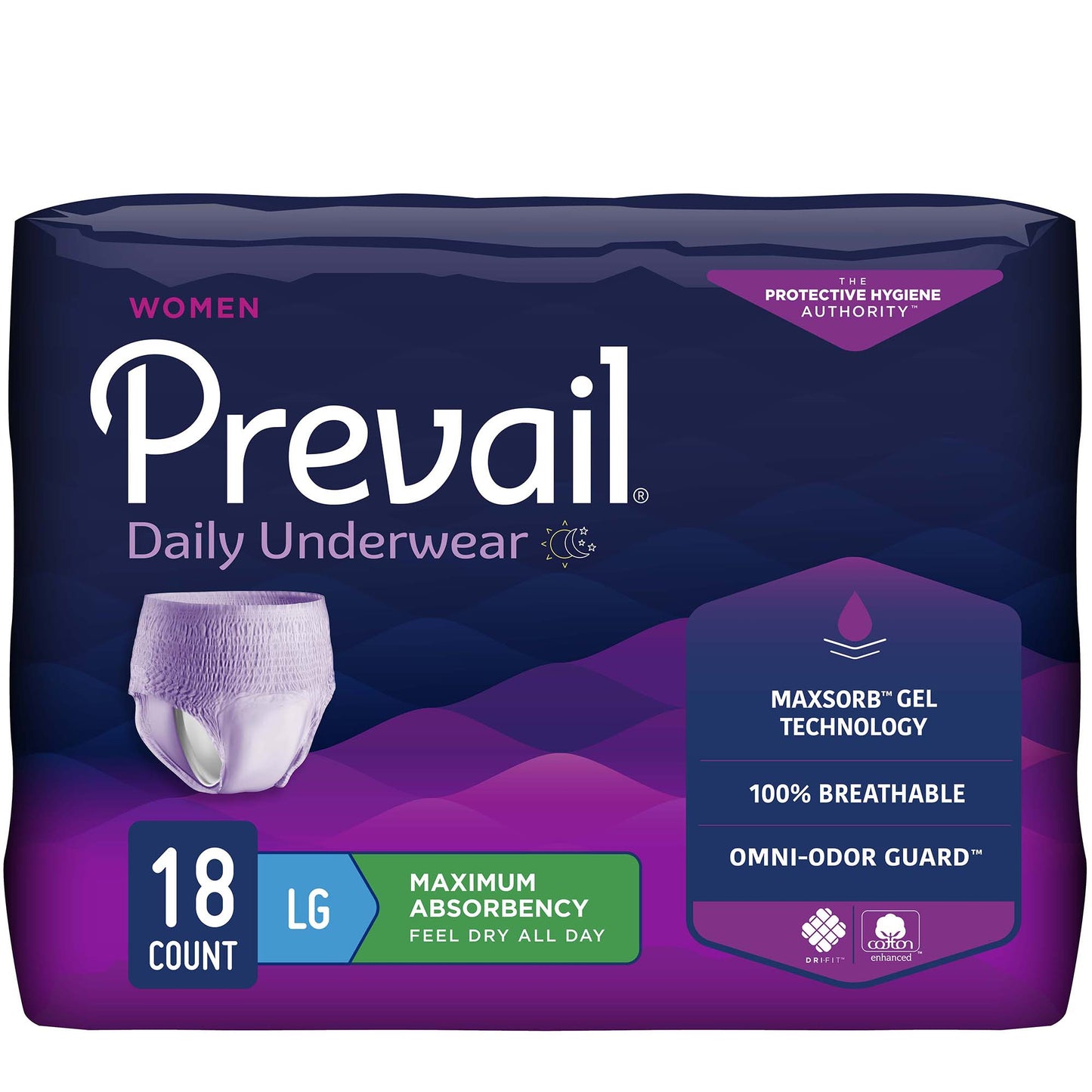 UNDERWEAR, PREVAIL WOMEN 38"-50" LG