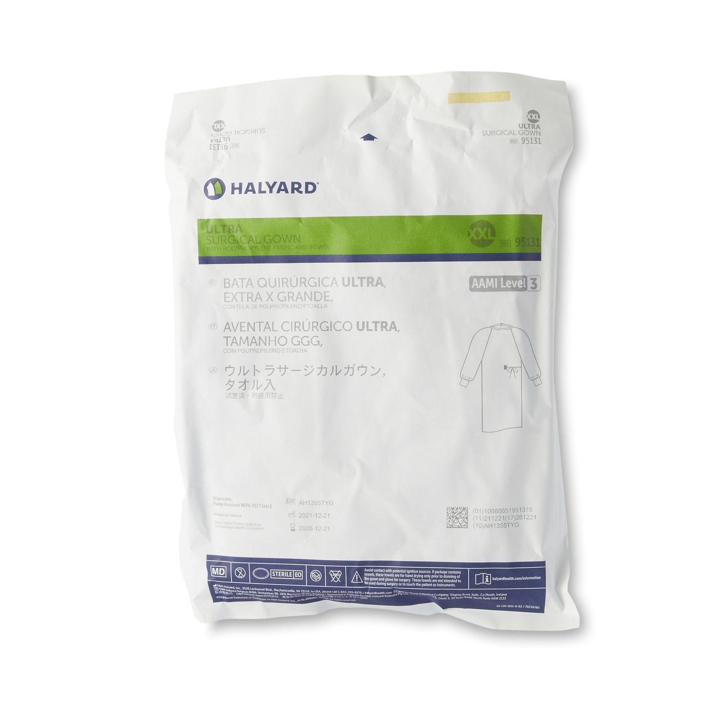 GOWN, SURG ULTRA STD BLU XXLG