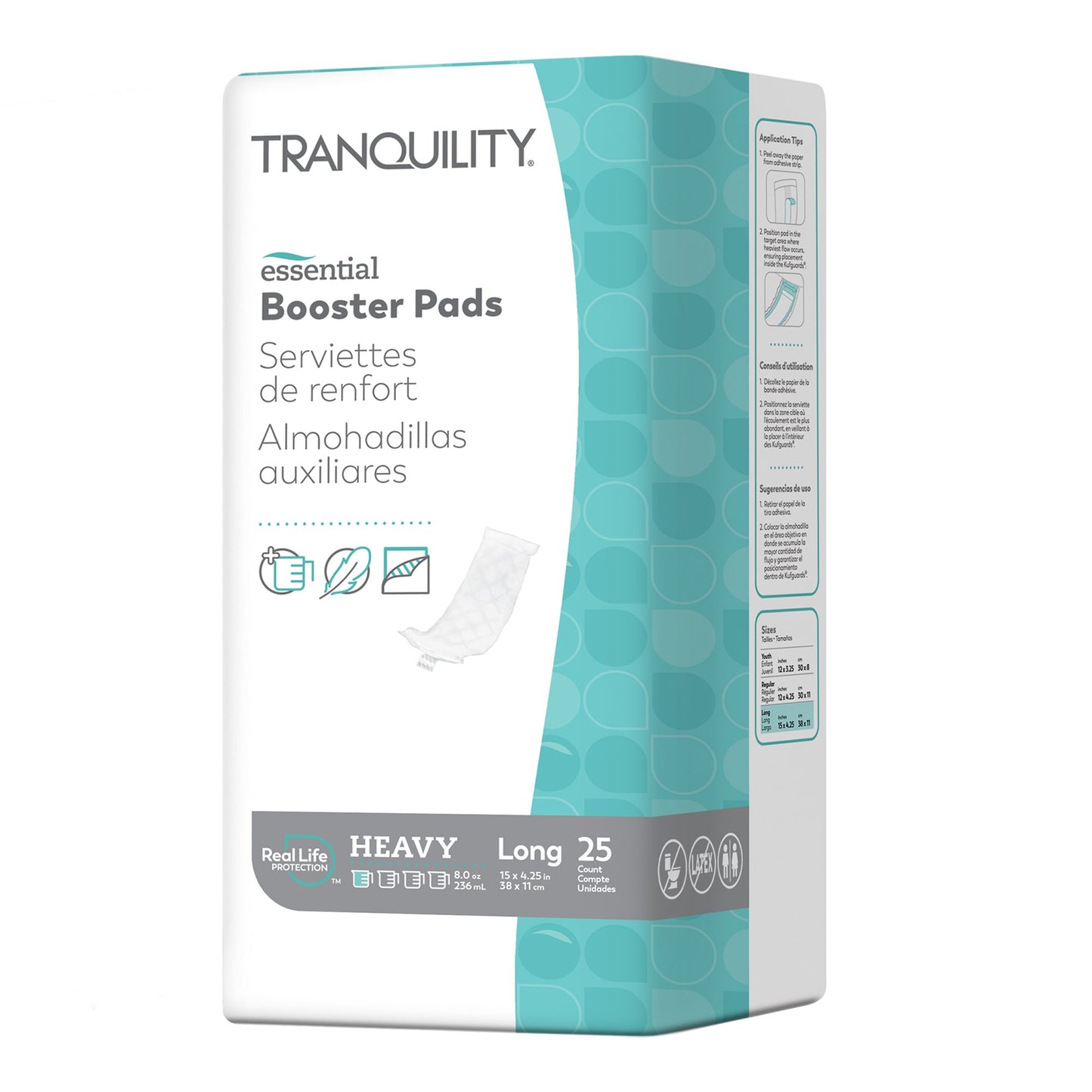 PAD, INCONT TRANQUILITY ESSENTBOOSTER EXT 4 1/4X15