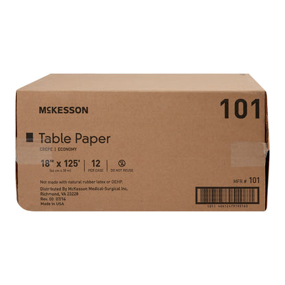PAPER, TABLE CREPE ECON WHT 18"X125'