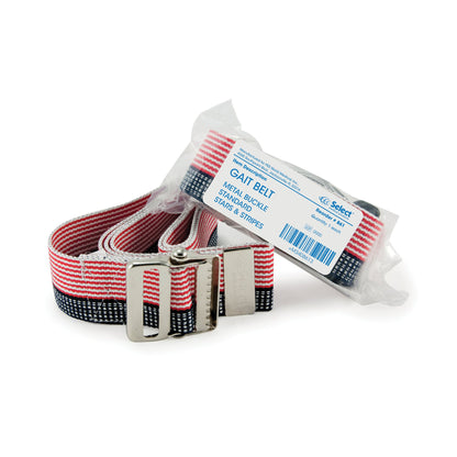 BELT, GAIT STARS & STRIPES W/METAL BUCKLE 60"
