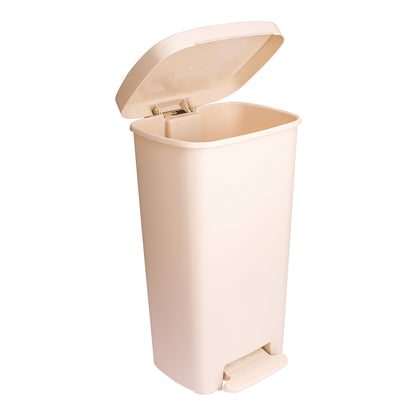 WASTECAN, STEP-ON RECTGL PLASBGE 52QT