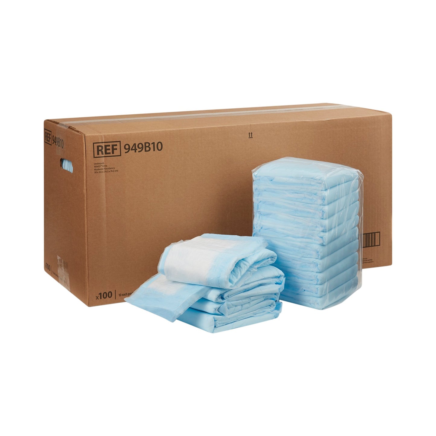 UNDERPAD WINGS, DISPOSABLE FLUFF MOD ABSORB 30X30"