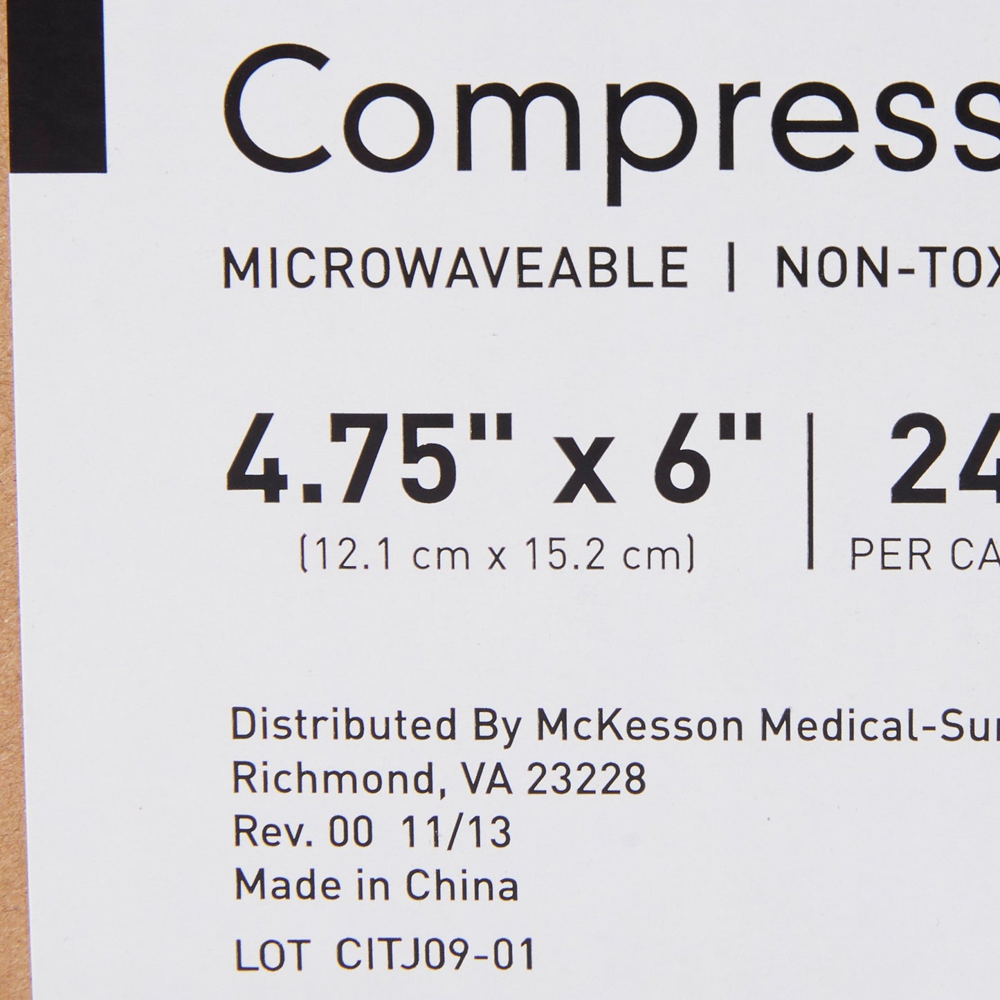 COMPRESS, REUSABLE HOT/COLD 4"X6" LF