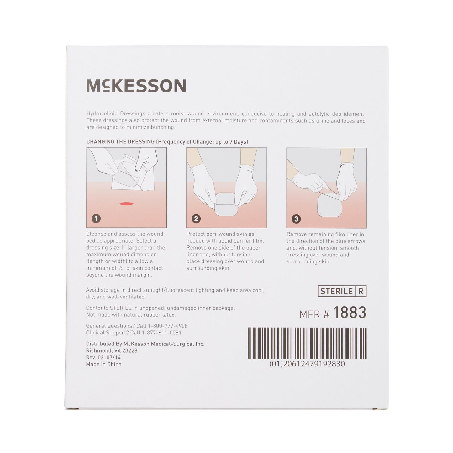 DRESSING, HYDROCOLLOID THIN STR 4"X4"
