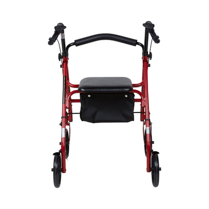 WALKER, ROLLATOR DURA FOLDINGSTEEL W/7.5" WHLS RED 350LB