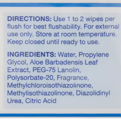 WIPE, WET FLUSHABLE JR 5X8"
