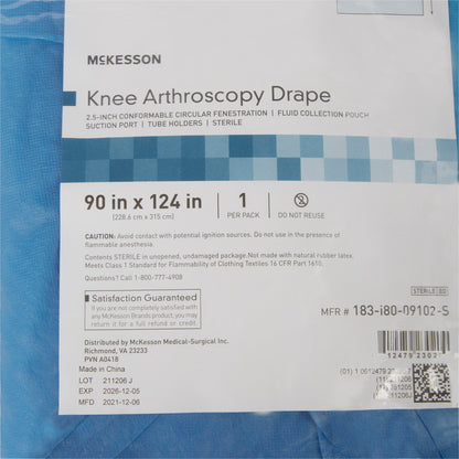 DRAPE, SURGICAL ORTHO KNEE 90"X124"