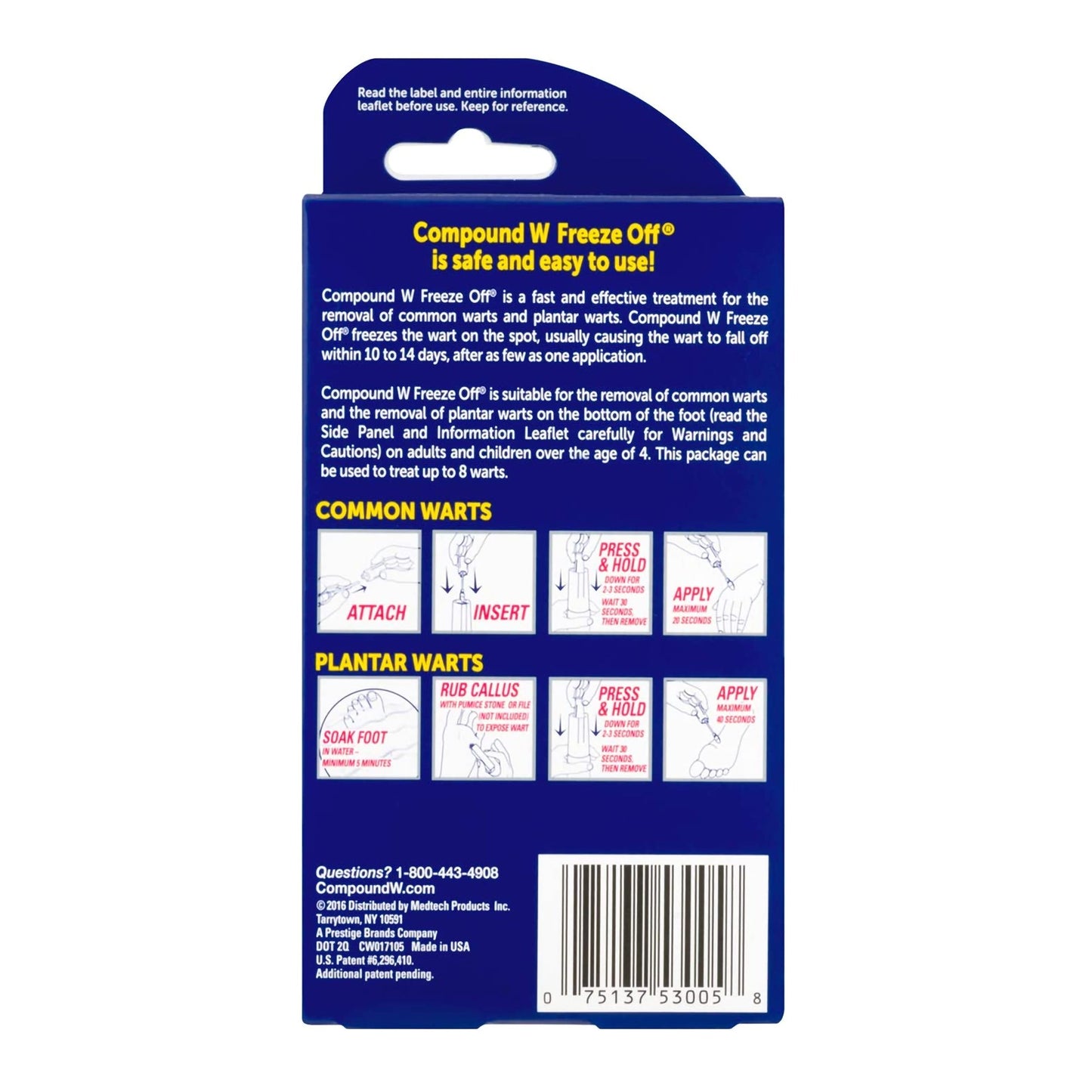 COMPOUND W, SPR FREEZE OFF 8APPL 9MEDTH