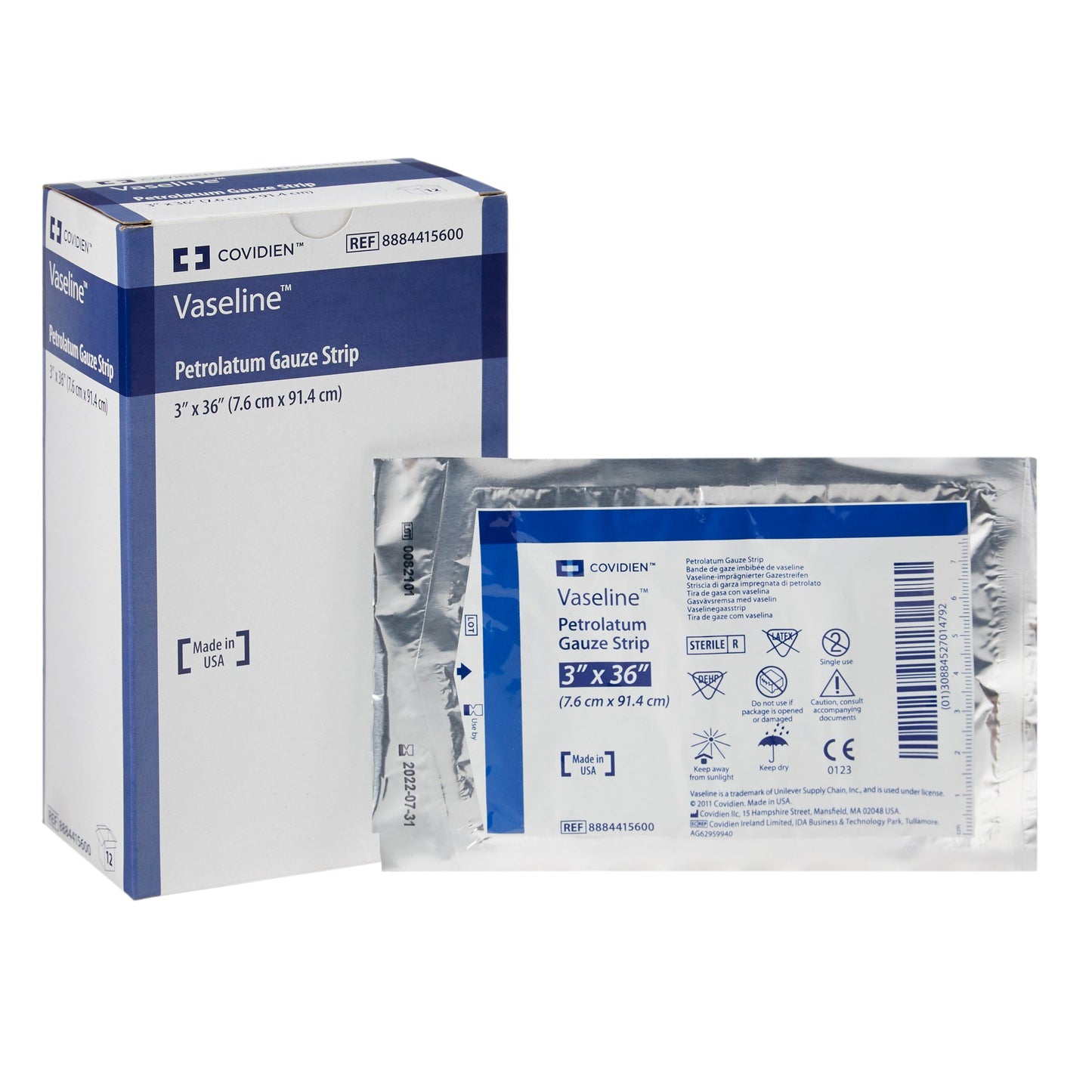 DRESSING, VASELINE FOIL PK STR3"X36" KENDAL