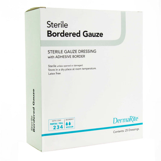 GAUZE, BORDERED STERILE ISLAND4X5