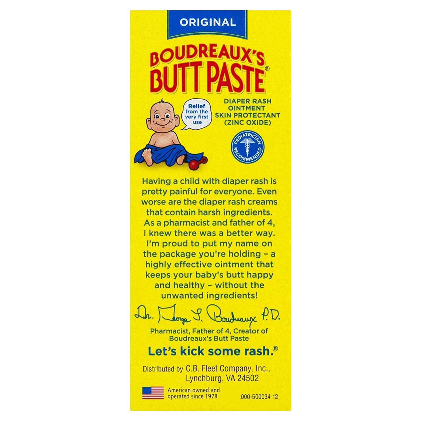 BOUDREAUX BUTT, PASTE 16% ZINCOXIDE 2OZ