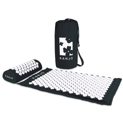 MAT SET, MAT/PILLOW ACUPRESSURE MEMORY FM ONYX