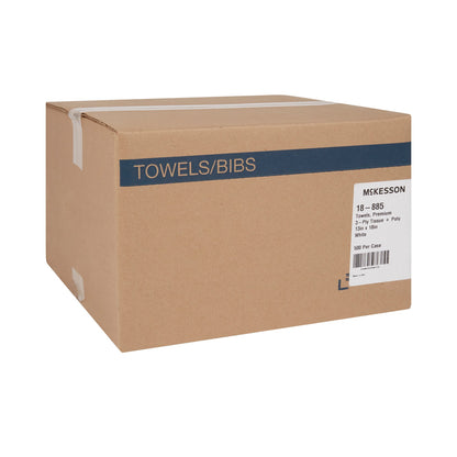 TOWEL, PRO 3PLY/POLY WHT 13X18