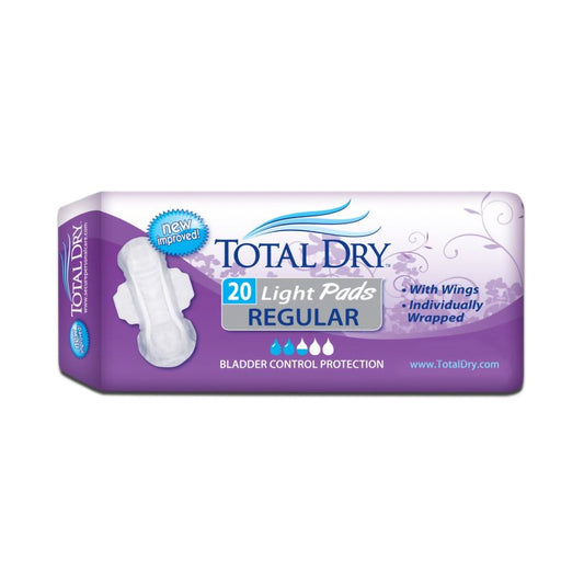 PAD, INCONT TOTALDRY LT RGE W/WNGS