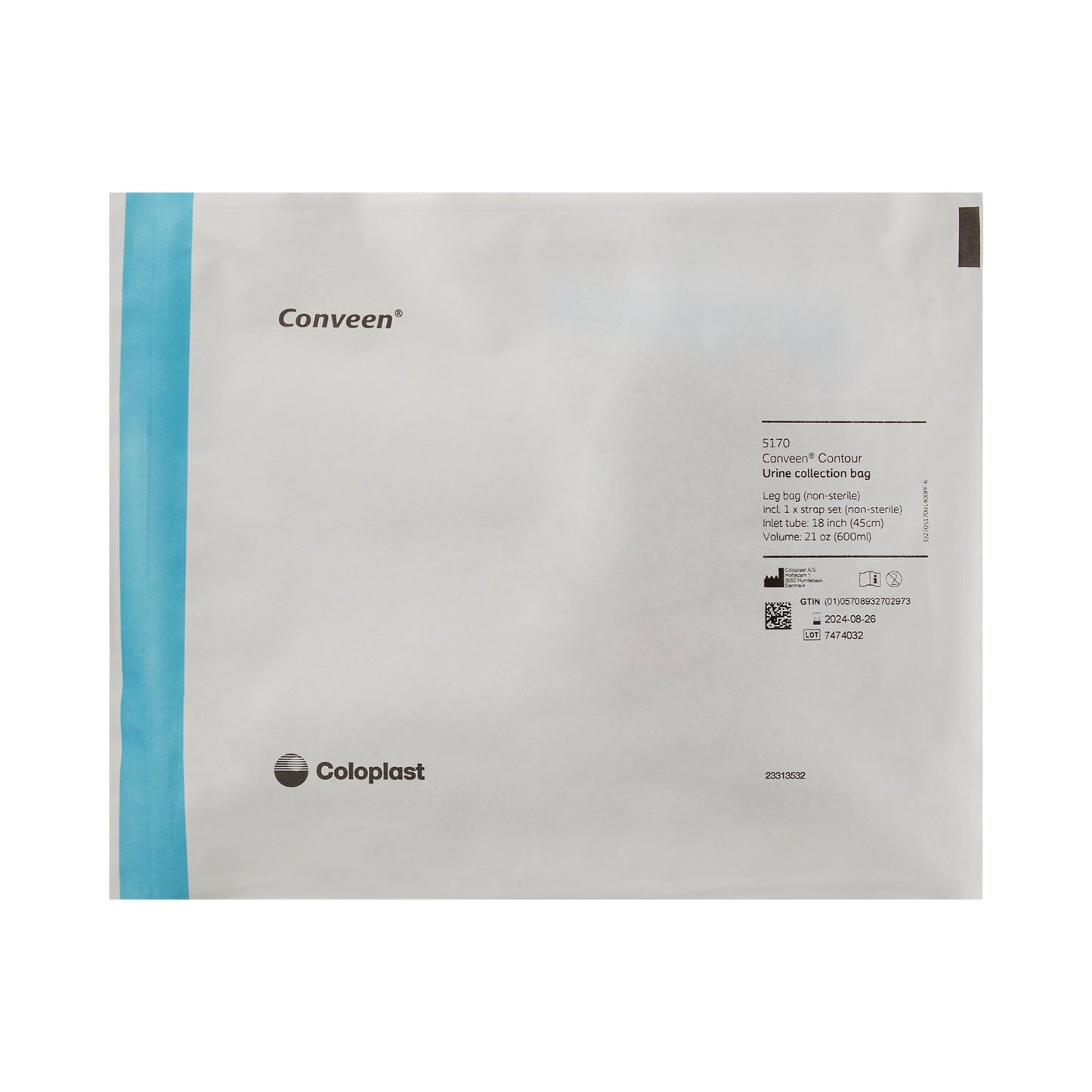BAG, URINE DRN 21OZ TU 17"