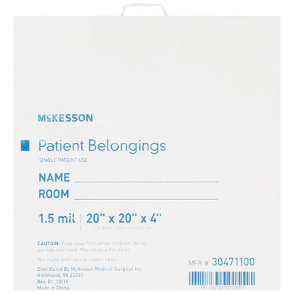 BAG, PAT HNDL 20X20X4 WHT