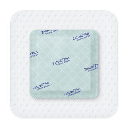 DRESSING, WND ZETUVIT + SAP BRDR SIL ADH 4"X4"