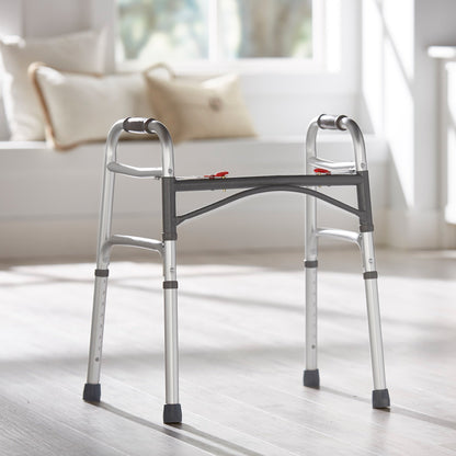 WALKER, FOLDING ALUM W/O WHLSJUNIOR 350LB