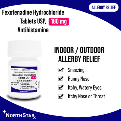 FEXOFENADINE HCL, TAB 180MG