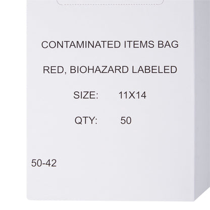 BAG, BIOHAZ GSET SL RED 11X141-3GL 1.5MIL