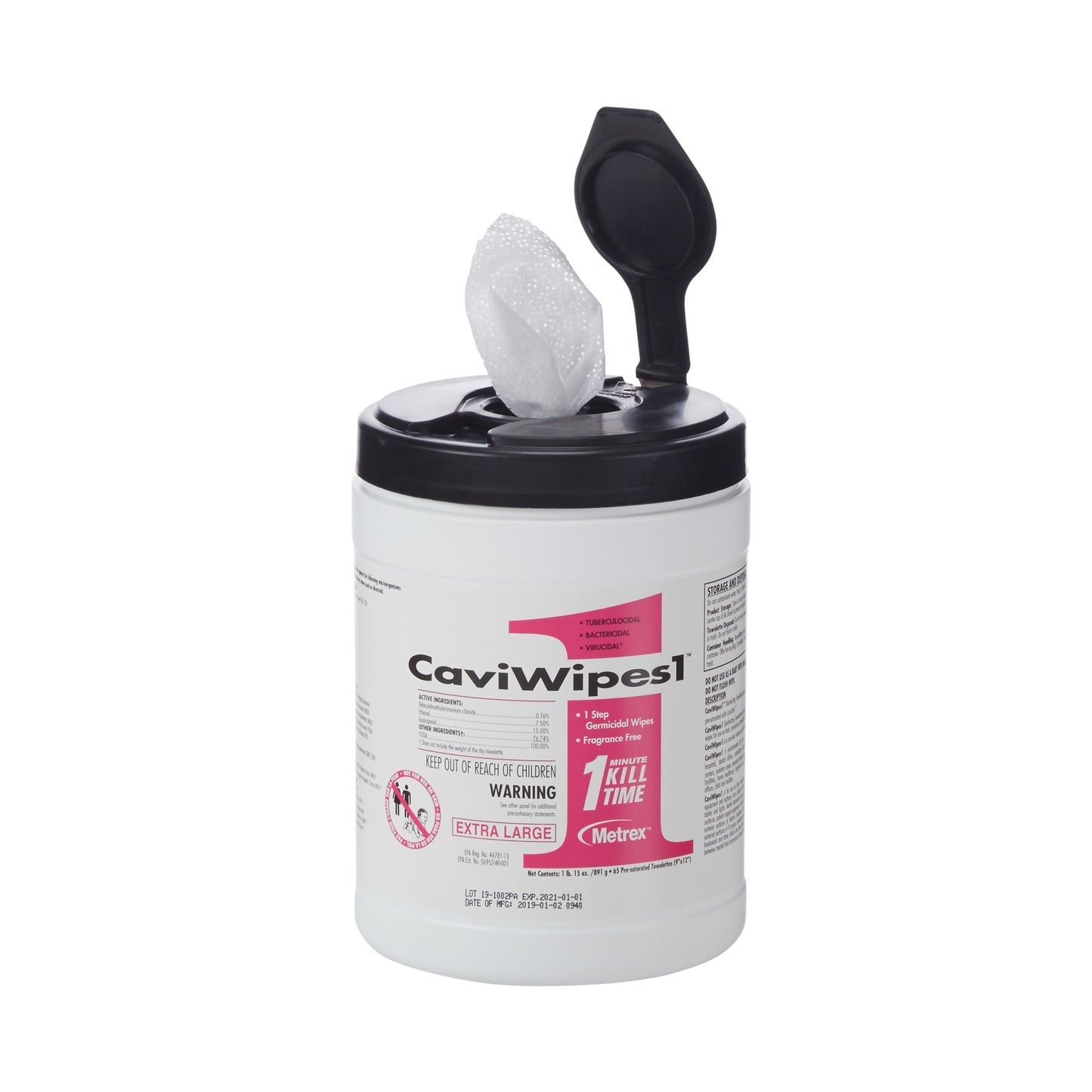 WIPE, DISINFECT HD SURF CAVIWIPE1 9X12 XLG