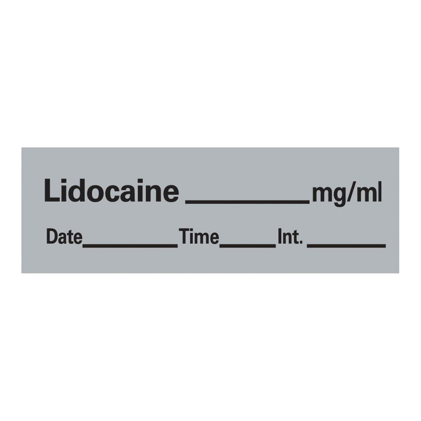 LABEL, LIDOCAINE GRY