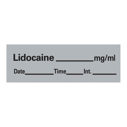 LABEL, LIDOCAINE GRY