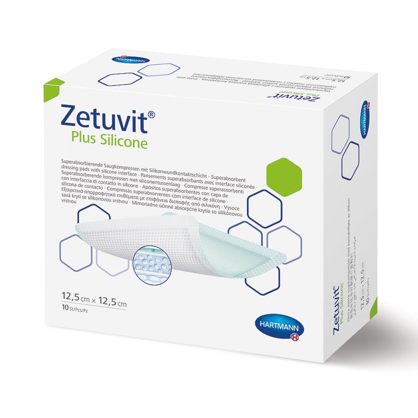 DRESSING, SUPER ABSRB SIL N/BRDR ZETUVIT PLUS 5"X5"