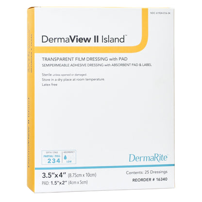 DRESSING, WOUND DERMA VIEW IIISLAND 3.5X4