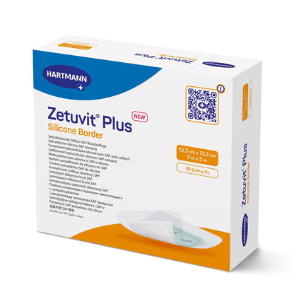 DRESSING, WND ZETUVIT + SAP BRDR SIL ADH 5"X5"