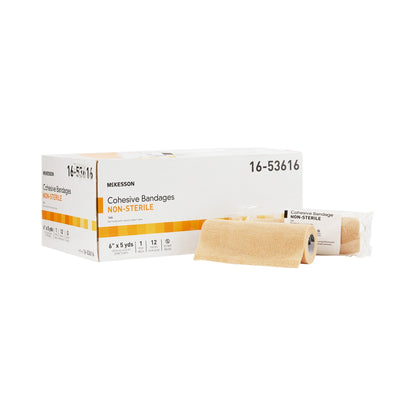 BANDAGE, COHESIVE N/S LF TAN 6"
