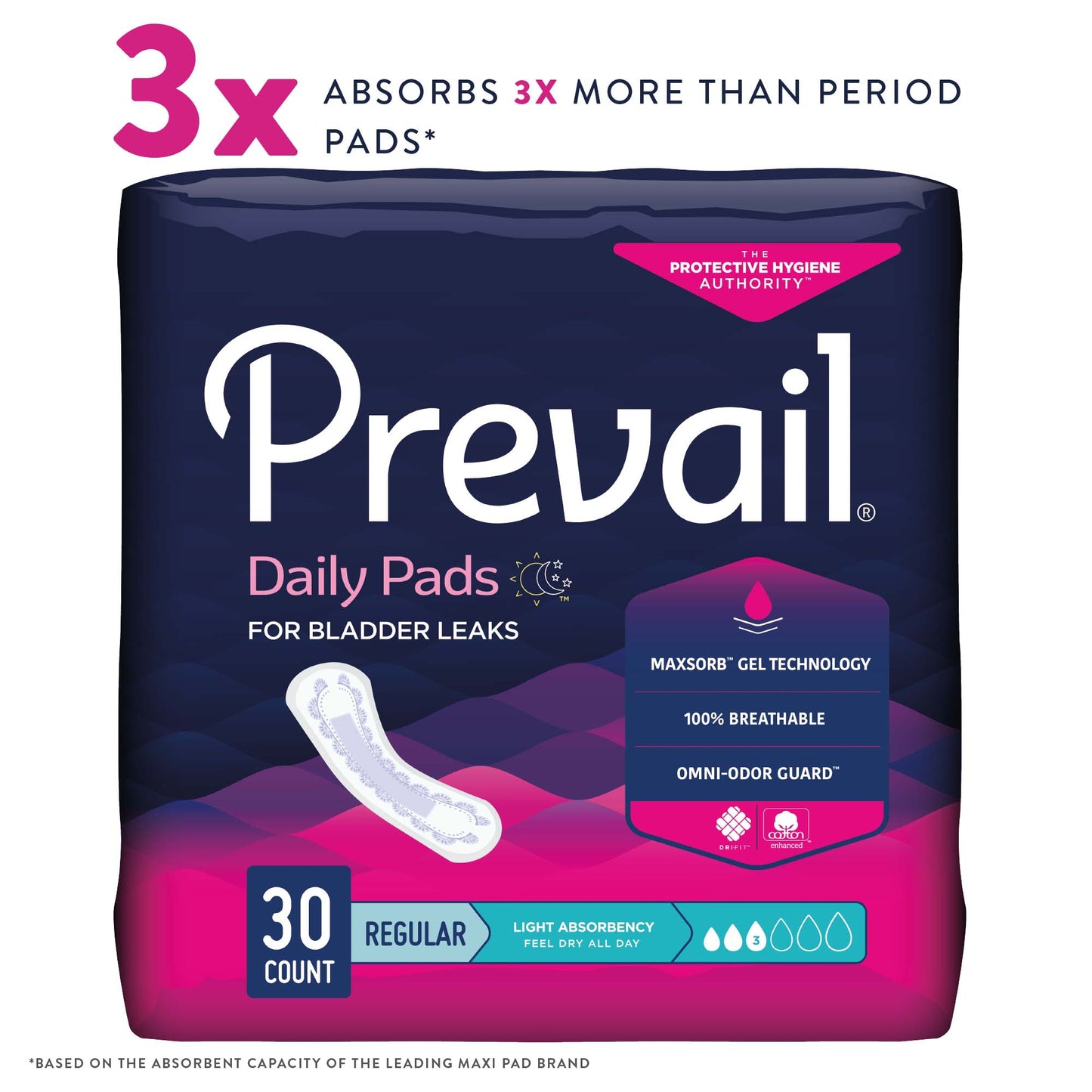 PAD, LINER PREVAIL BLADDER CONTROL LIGHT