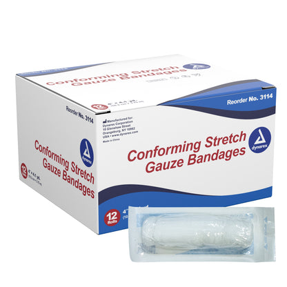 BANDAGE, GAUZE STRCH STR 4"X4.1YDS