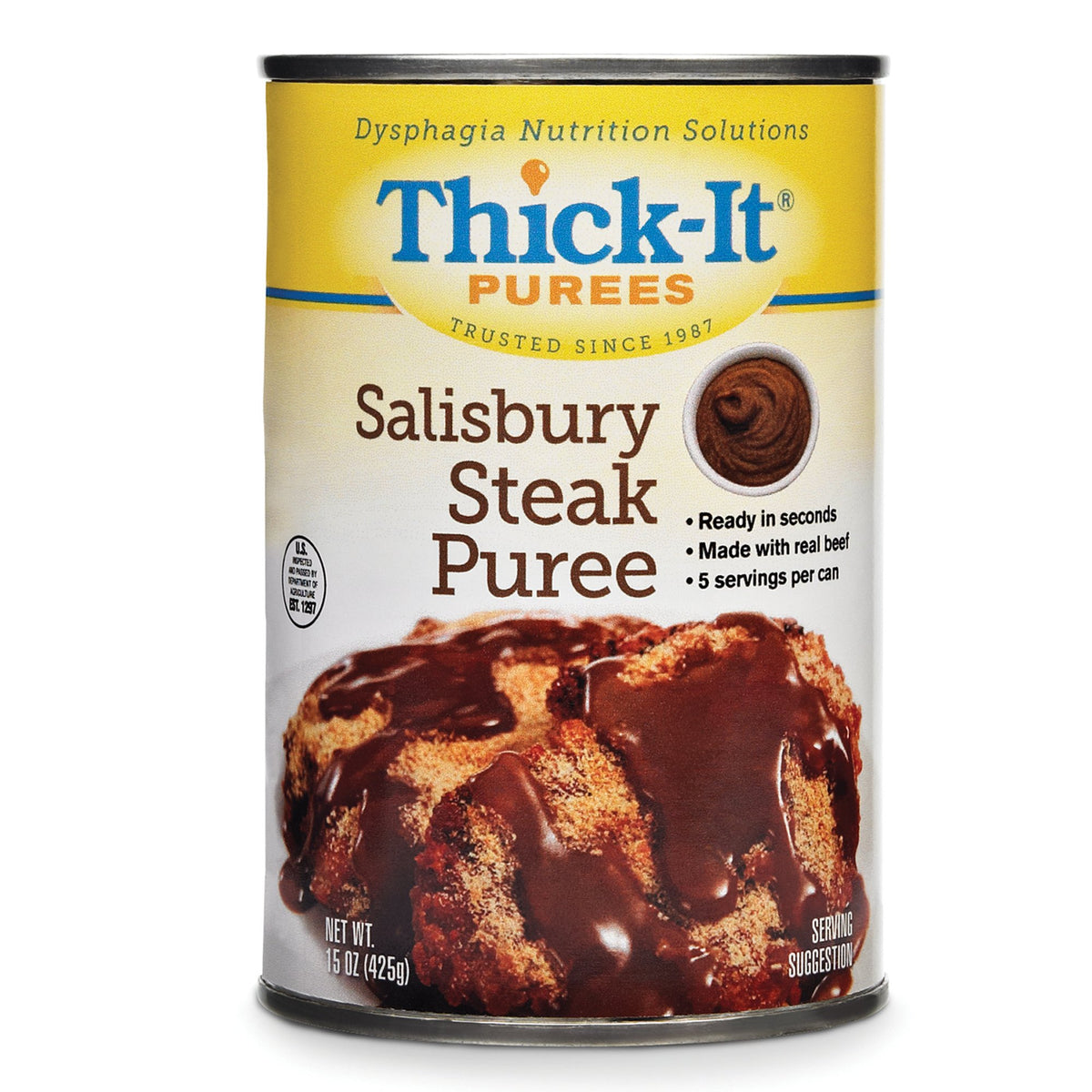 THICK-IT, PUREE SALISBURY STEAK 15OZ