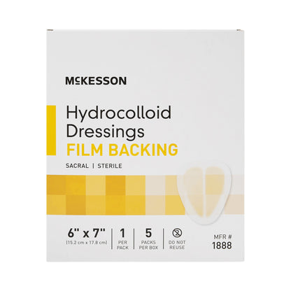 DRESSING, HYDROCOLLOID FILM-BCK STR SACRAL 6X7