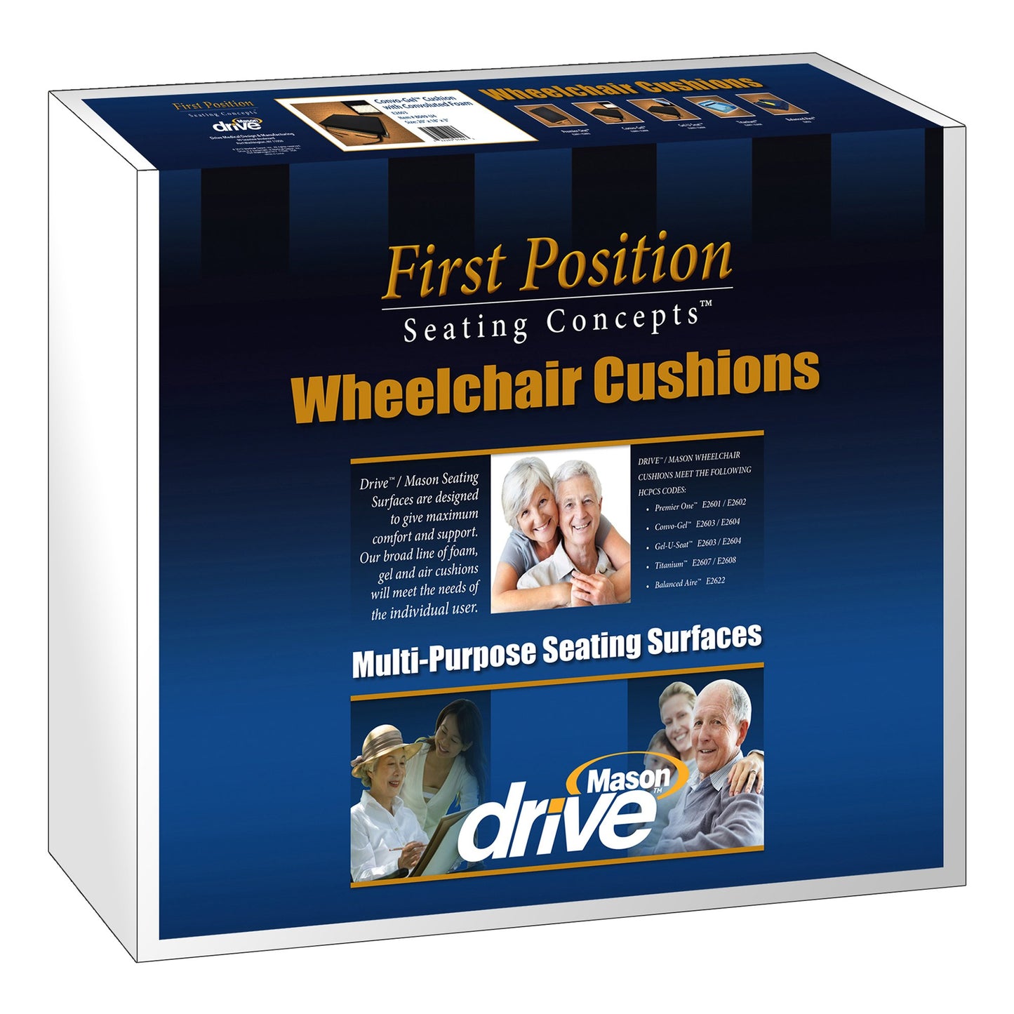 CUSHION, WHEELCHAIR PREMIER ONE 18X16X3"