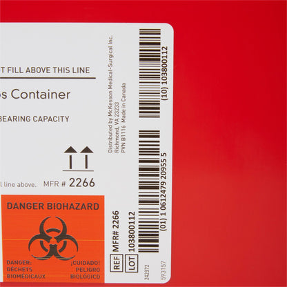 CONTAINER, SHARPS RED 8GL