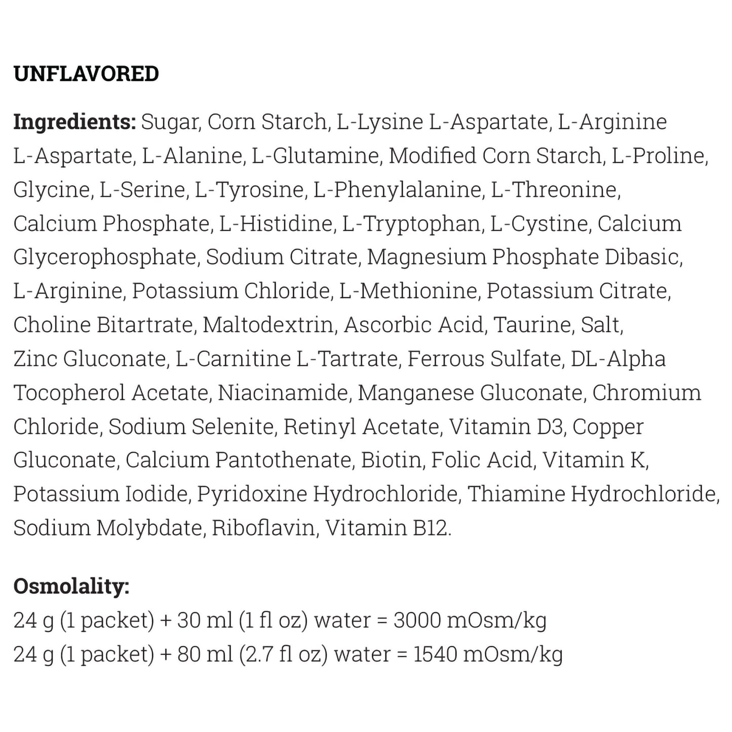 GEL, MSUD UNFLAVORED 10GM PROTEIN EQUIVALENT PER PKT