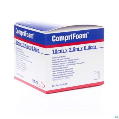 BANDAGE, COMPRIFOAM 10CMX2.5MX0.4CM WHT