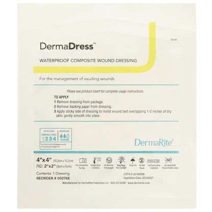 DRESSING, DERMADRESS 4"X4"