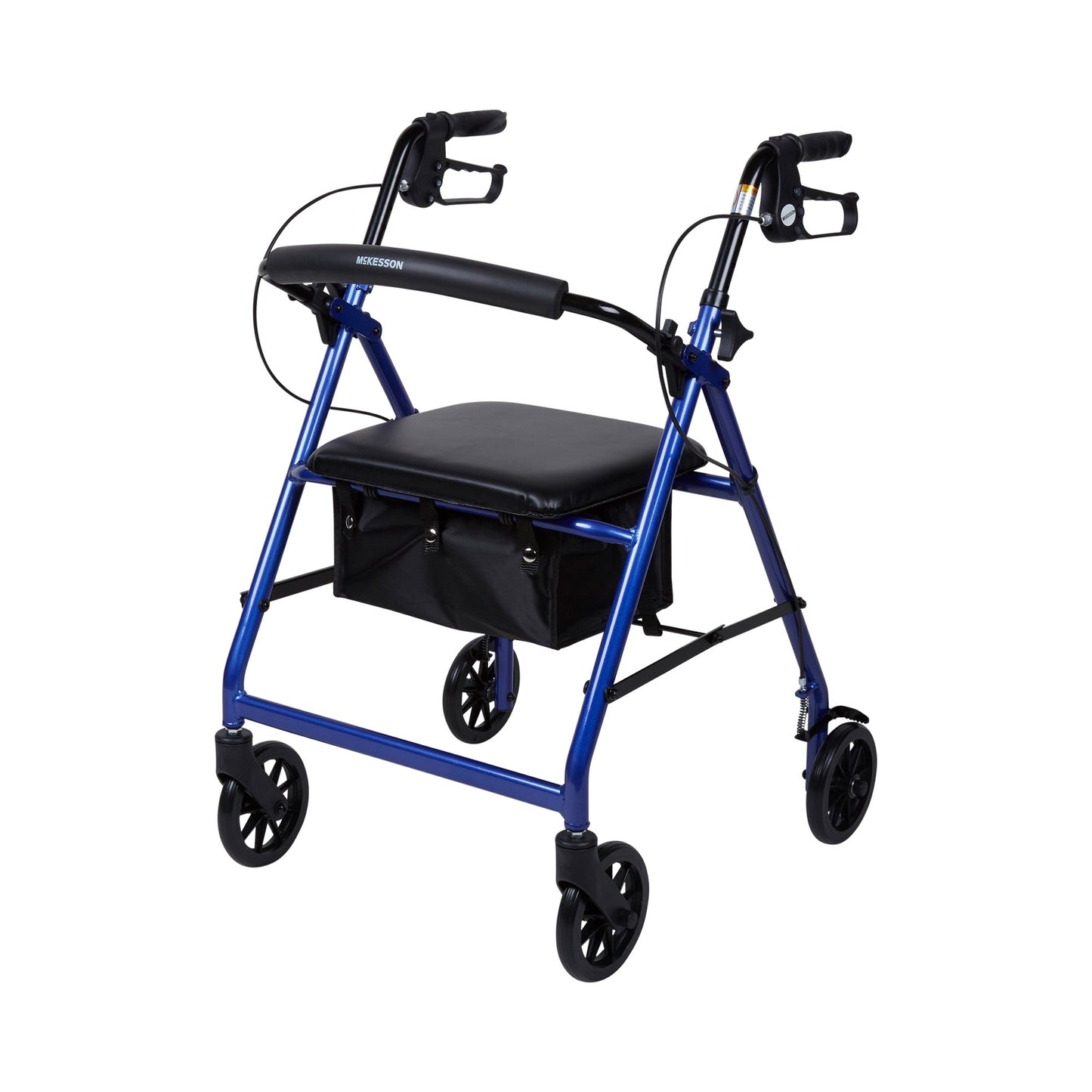 WALKER, ROLLATOR LTWT FOLDINGALUM W/6" WHLS BLU 300LB